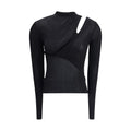 Self-Portrait Black Viscose Top
