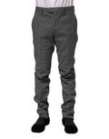 BENCIVENGA Black White Checkered Tapered Dress Pants