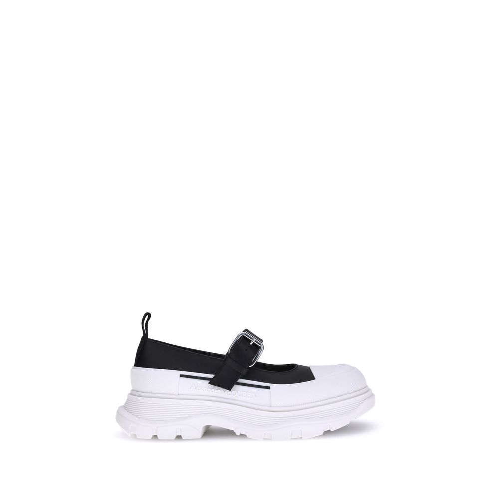 Alexander McQueen Black Rubber Ballet Flats