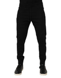 Dolce & Gabbana Black Cotton Men Jogger Sweatpants Pants