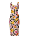 Dolce & Gabbana Multicolor Floral Knee Length Sheath Dress