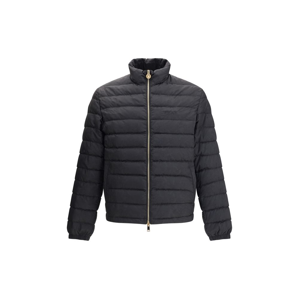 Versace Black Polyester Coat