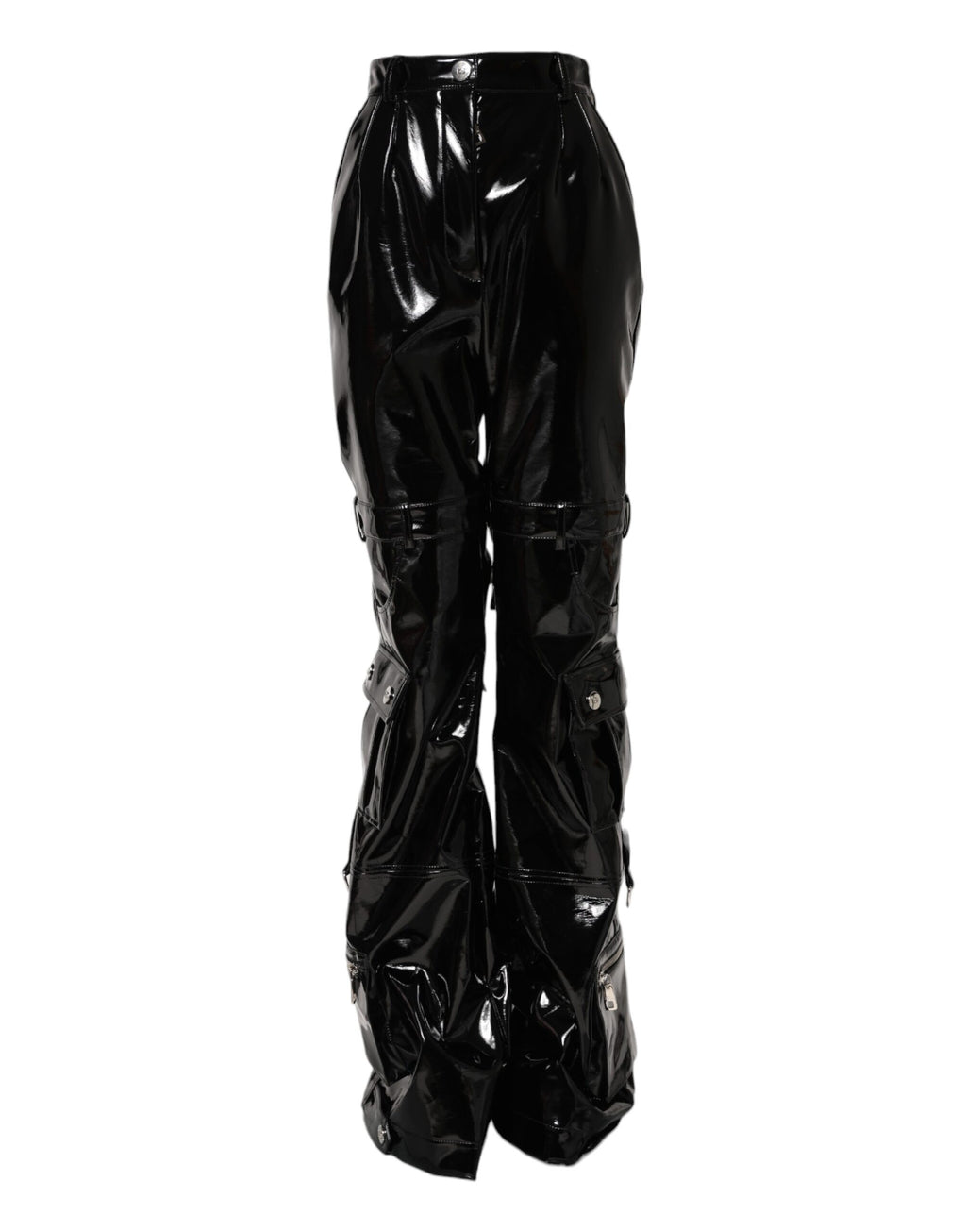 Dolce & Gabbana Black High Waist Cargo Bootcut Pants