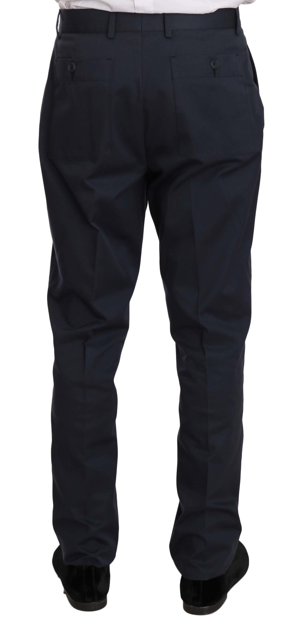 Romeo Gigli Two Piece 3 Button Cotton Blue Solid Suit