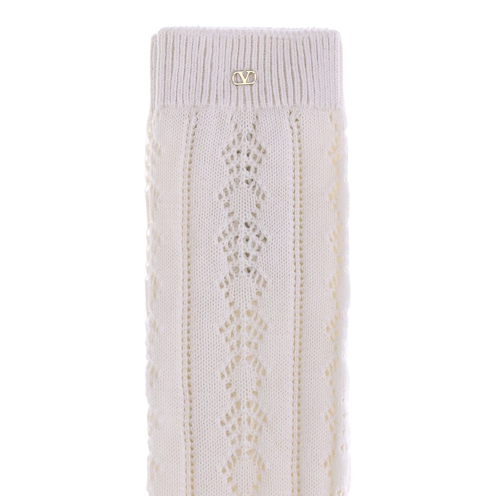 Valentino Garavani Cream Cotton Socks