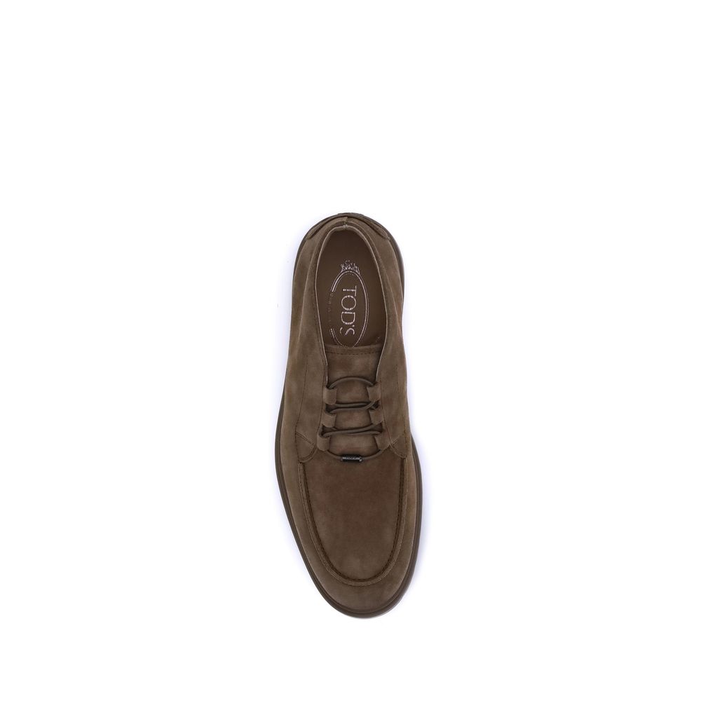 Tod's Brown Calf Leather Bos Taurus Lace-Up Boots