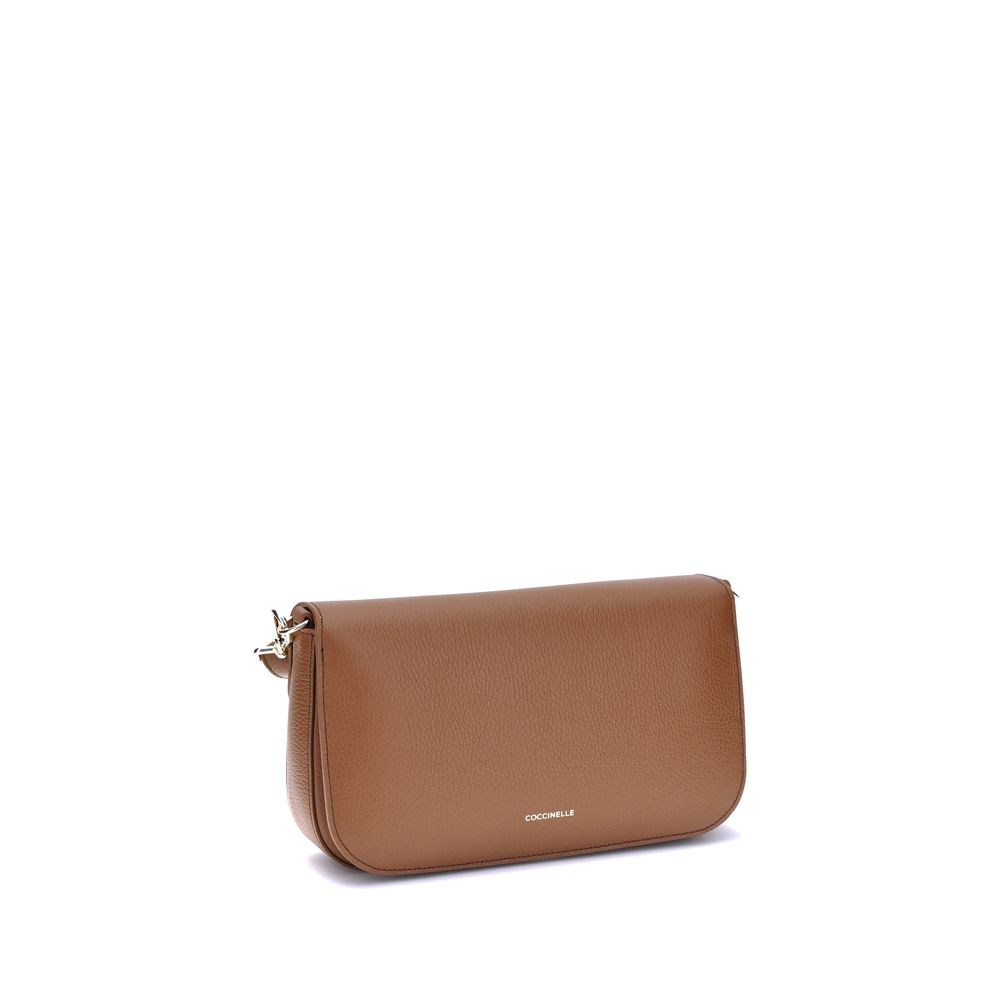 Coccinelle Brown Calf Leather Bos Taurus Shoulder Bag