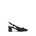 Valentino Garavani Black Goatskin Mid Heel Pumps