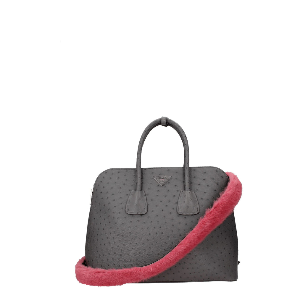 Prada Pink Fur Shoulder Bag
