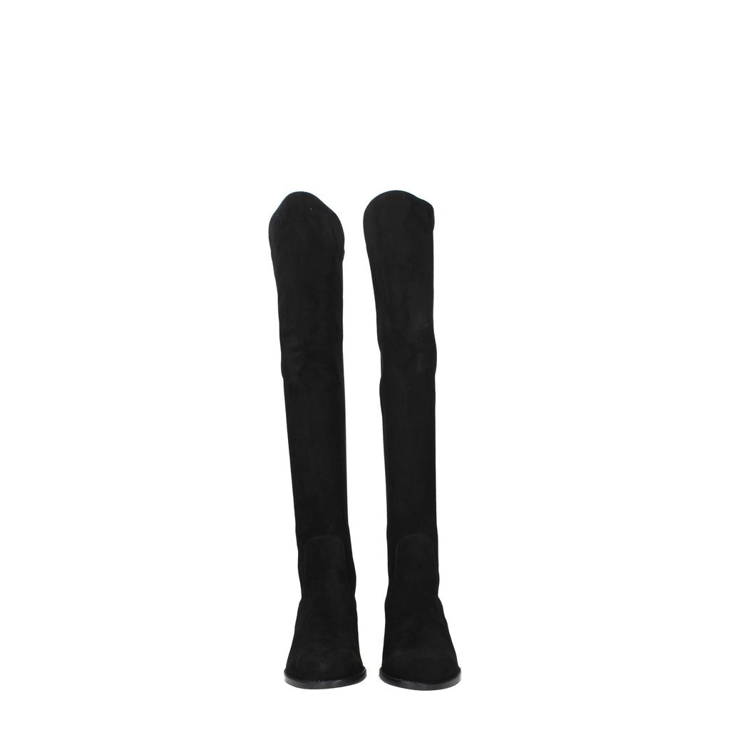 Stuart Weitzman Black Leather Over The Knee