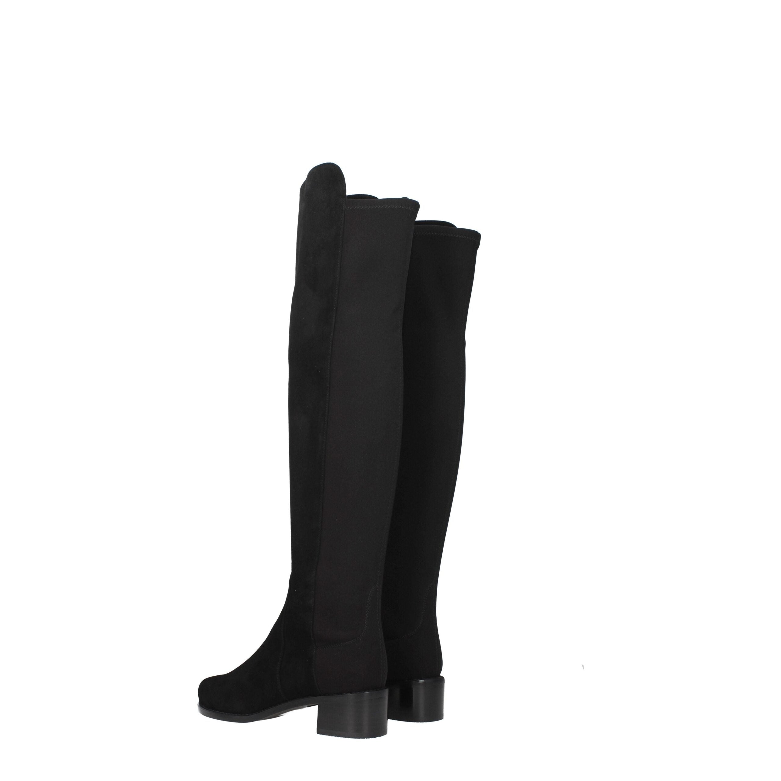 Stuart Weitzman Black Leather Over The Knee