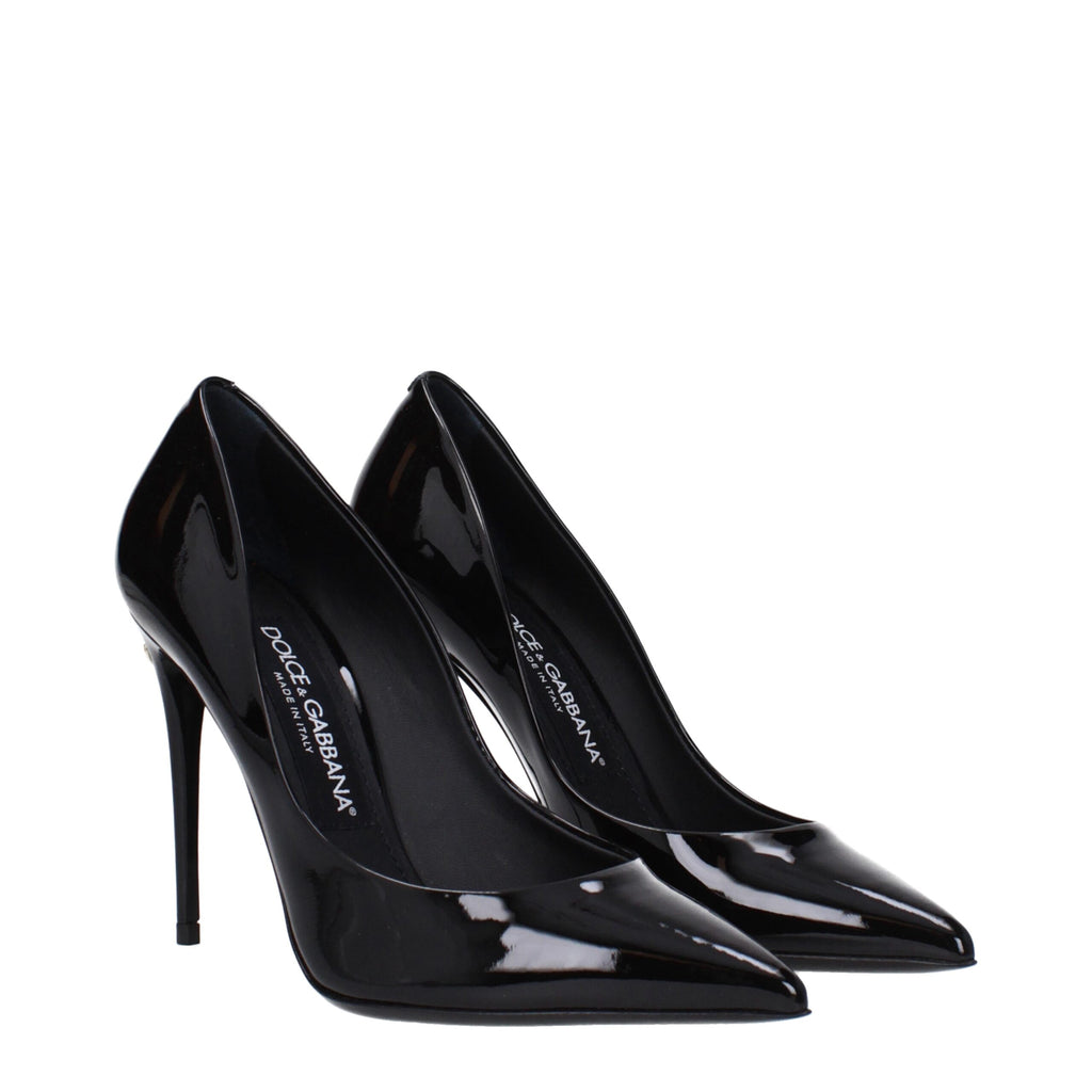 Dolce & Gabbana Black Leather Broch