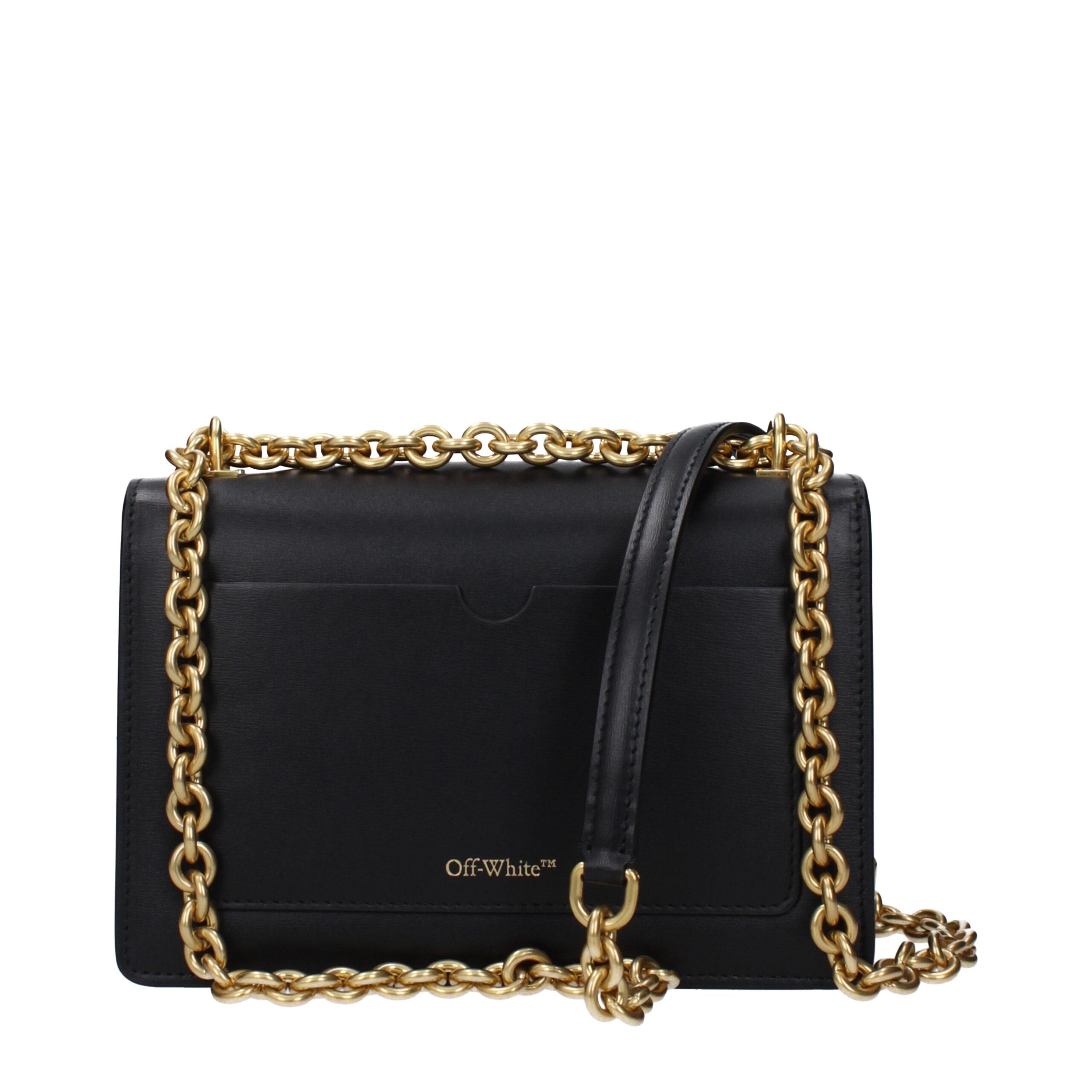 Off-White Black Leather Crossbody Bag