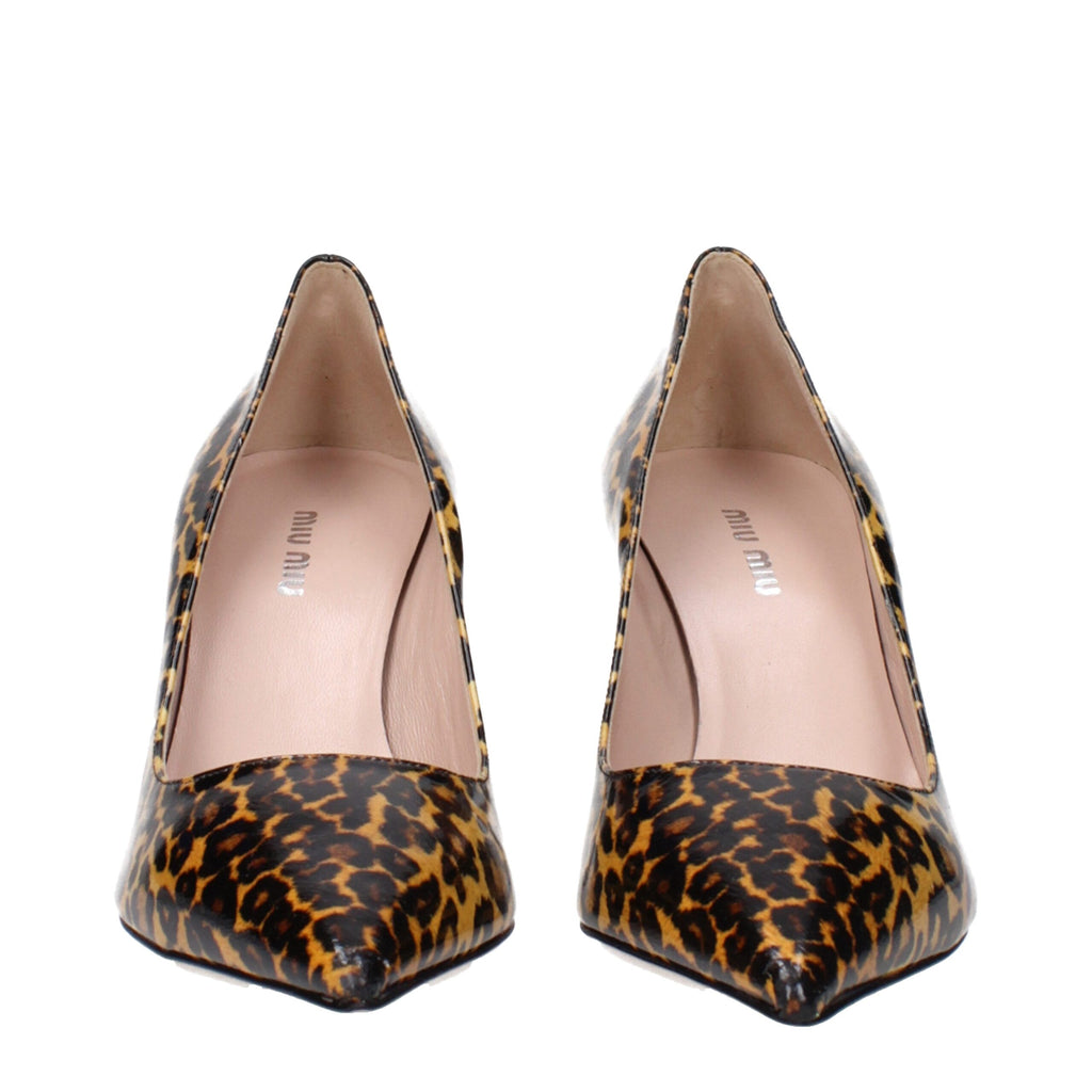 Miu Miu Brown Leather Broch