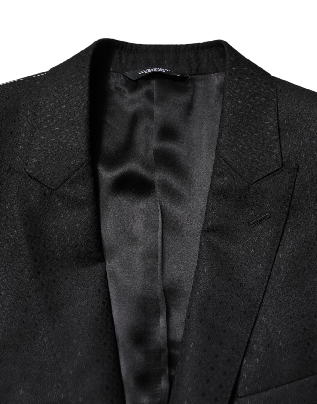 Dolce & Gabbana Dark Gray Jacquard Single Breasted 2 Piece Suit