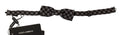 Dolce & Gabbana Dark Gray Silk Polka Dot Jacquard Men Bow Tie Papillon