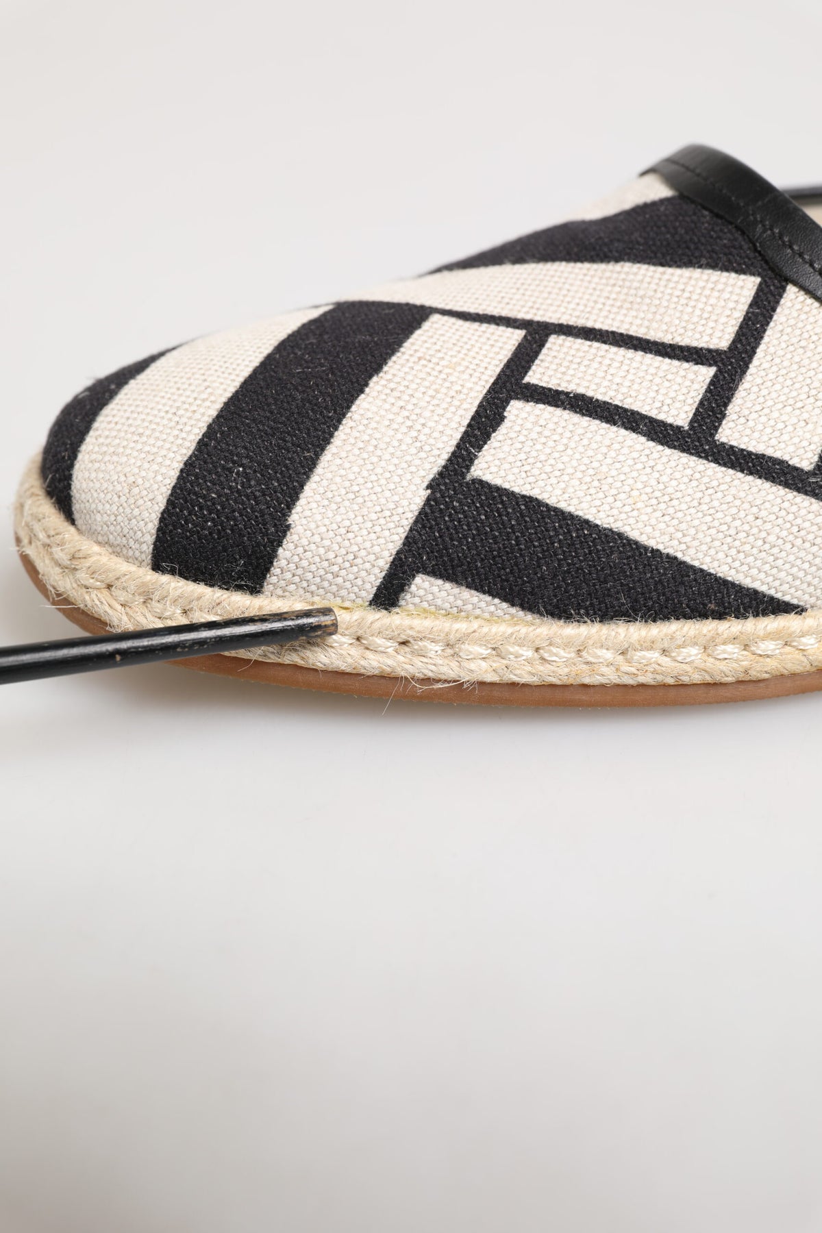 Dolce & Gabbana Black White Stripes Flat Espadrille Shoes