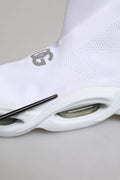 Dolce & Gabbana White Silver Slip On Wave Socks Sneakers Shoes