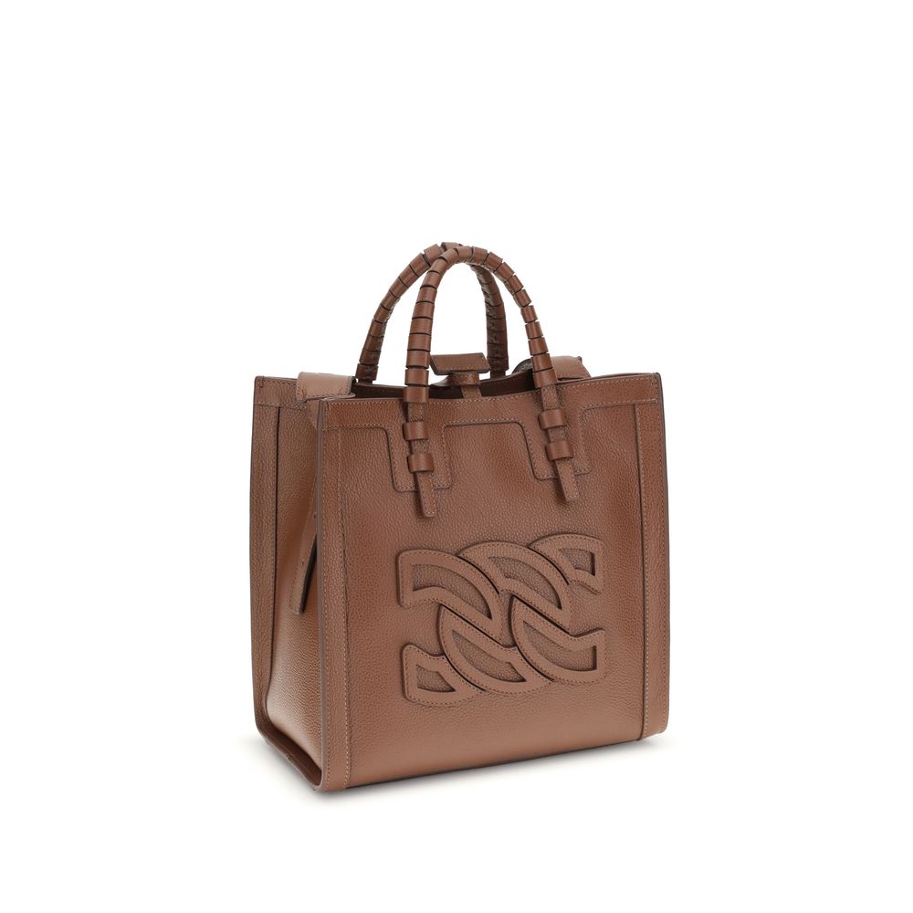 Casadei Brown Calf Leather Bos Taurus Shoulder Bag