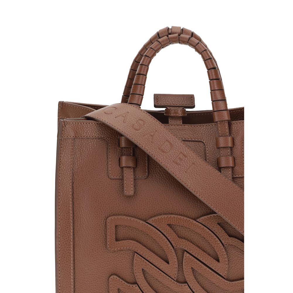 Casadei Brown Calf Leather Bos Taurus Shoulder Bag