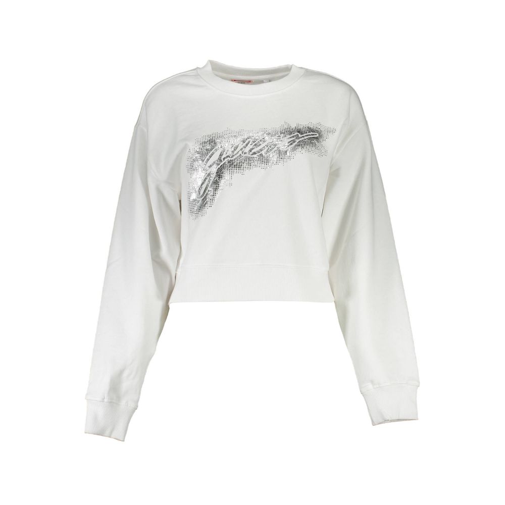Guess Jeans White Organic Cotton Women Sweatshirt
