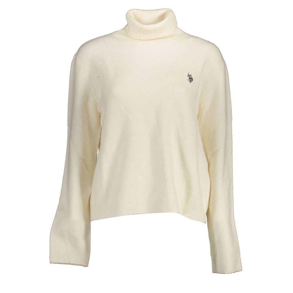 U.S. POLO ASSN. White Acrylic Women's Sweater