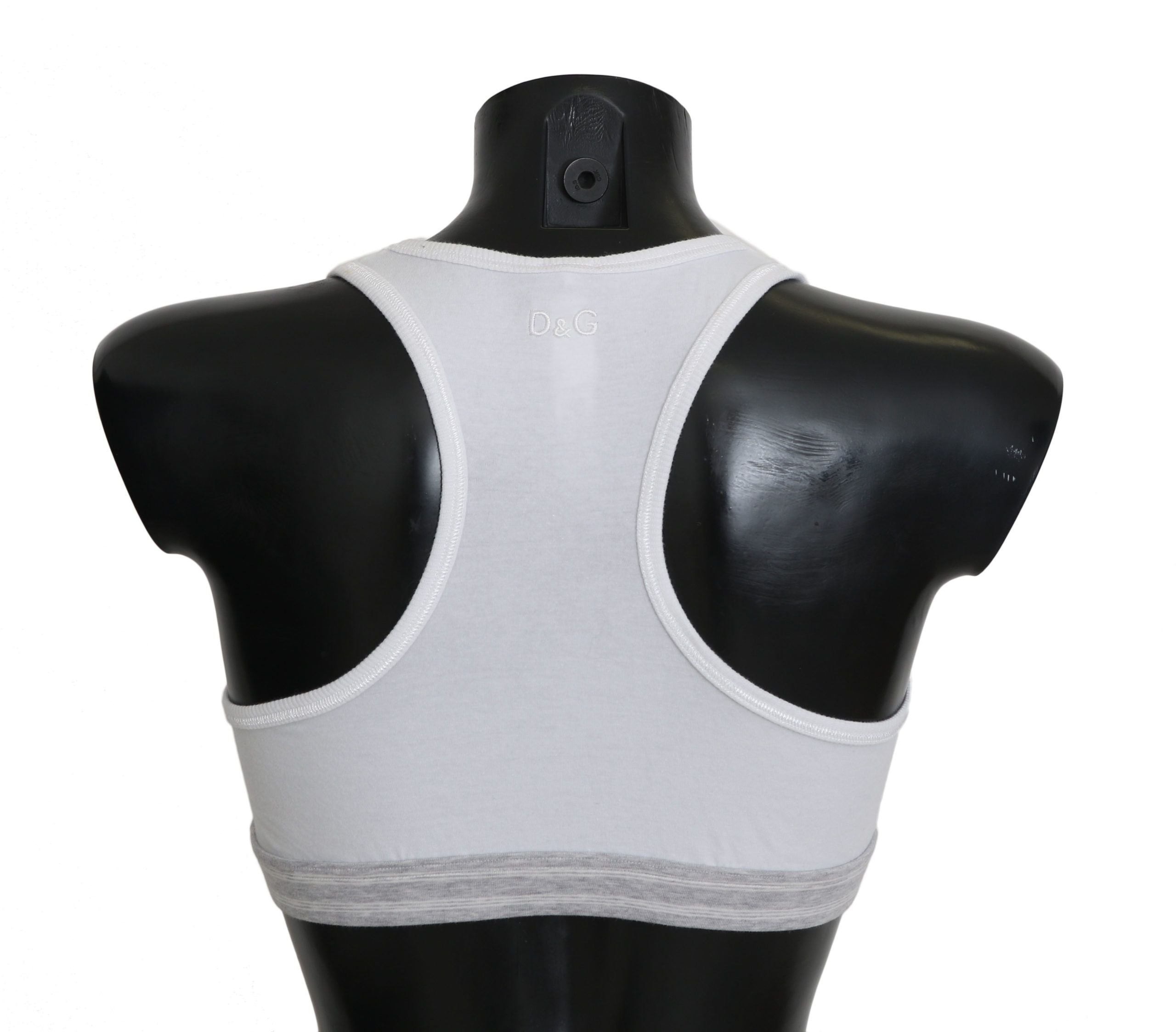 Dolce & Gabbana White Cotton Sport Stretch Bra Underwear