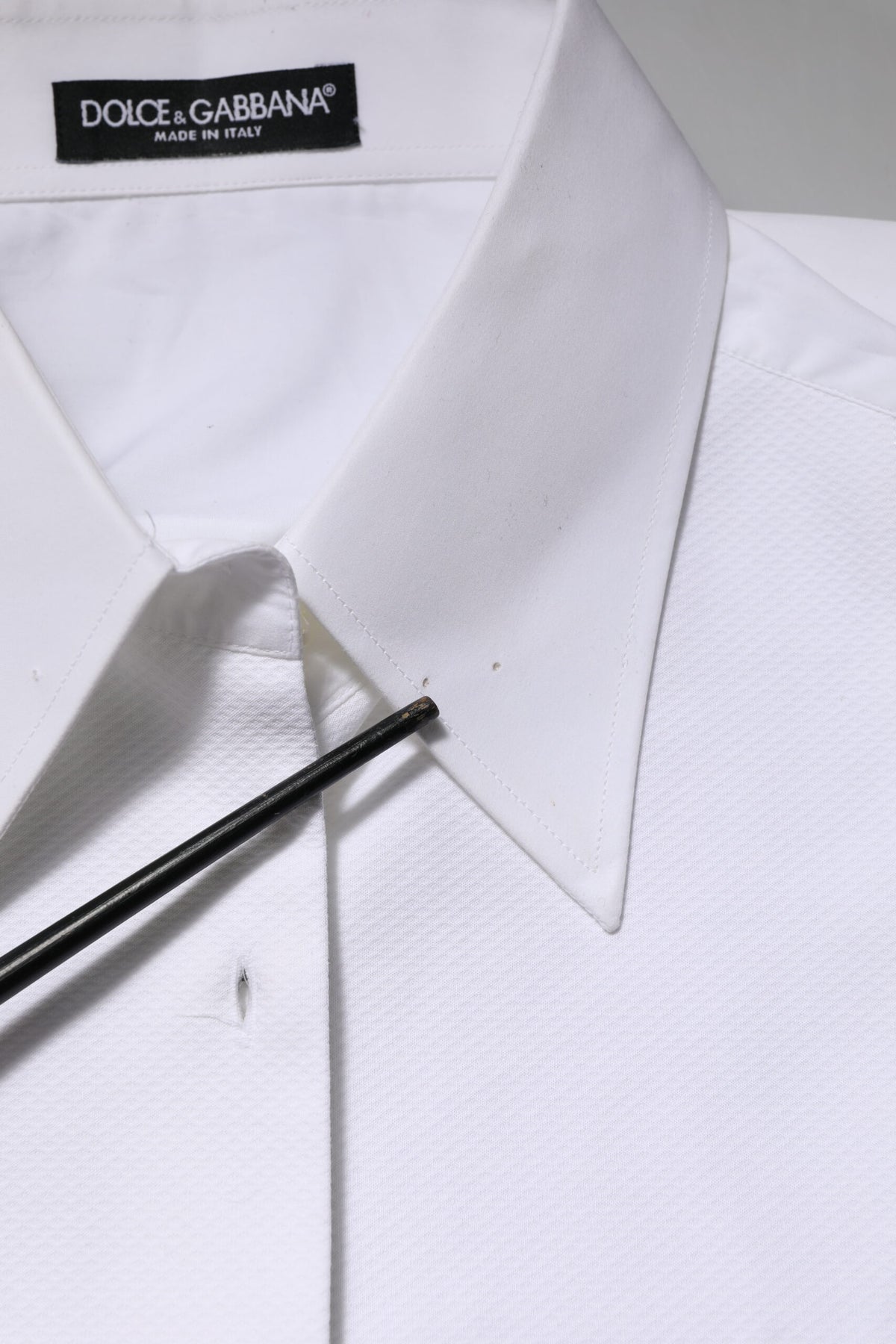 Dolce & Gabbana White Cotton Collared Long Sleeves Shirt Top