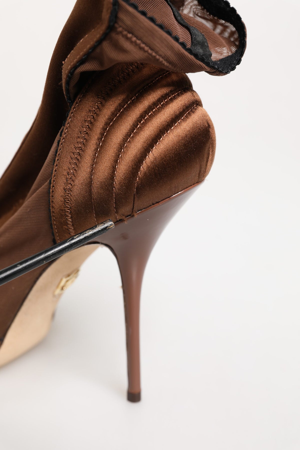 Dolce & Gabbana Brown Bette High Heeled Ankle Boots Shoes