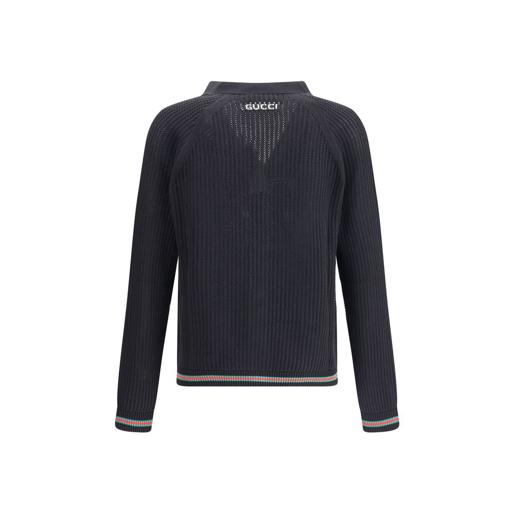 Gucci Black Cotton Cardigan