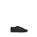 Saint Laurent Black Calf Leather Bos Taurus Sneakers