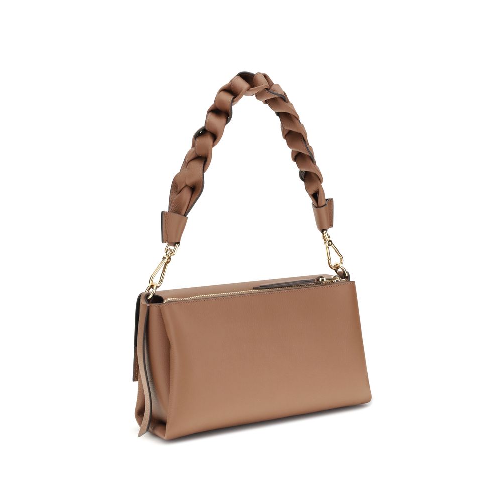 Coccinelle Beige Calf Leather Bos Taurus Shoulder Bag