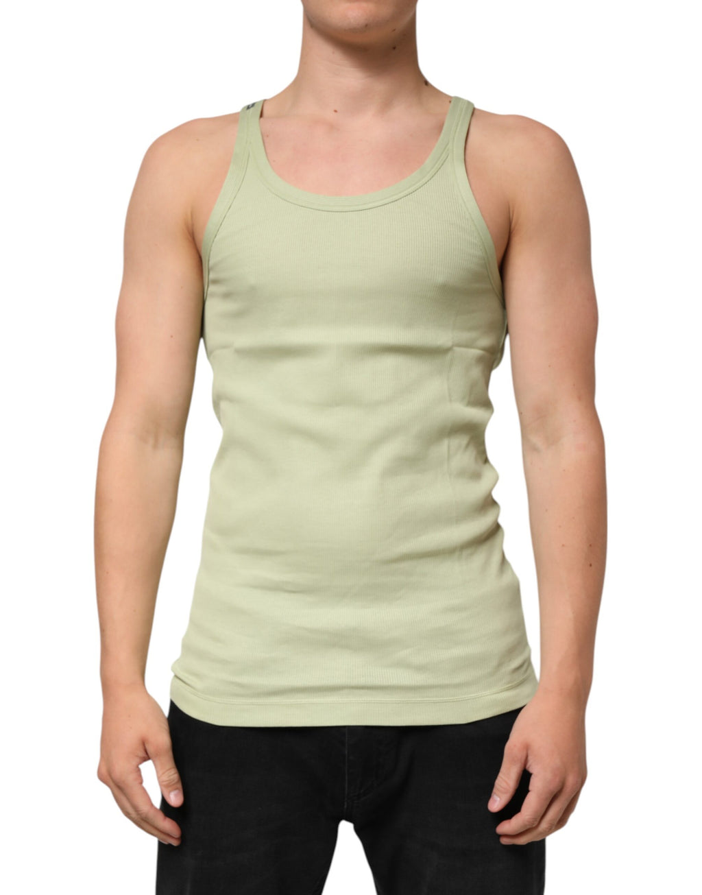 Dolce & Gabbana Light Green Tank Sleeveless Men T-shirt