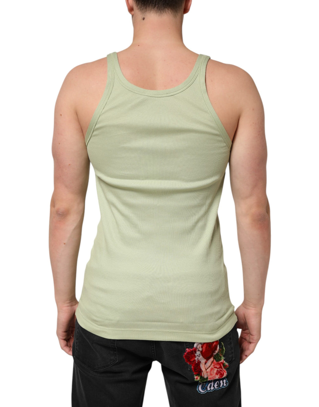 Dolce & Gabbana Light Green Tank Sleeveless Men T-shirt