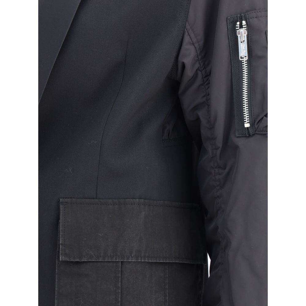 Undercover Black Polyester Bomber