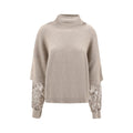 Brunello Cucinelli Brown Calf Leather Bos Taurus Turtleneck