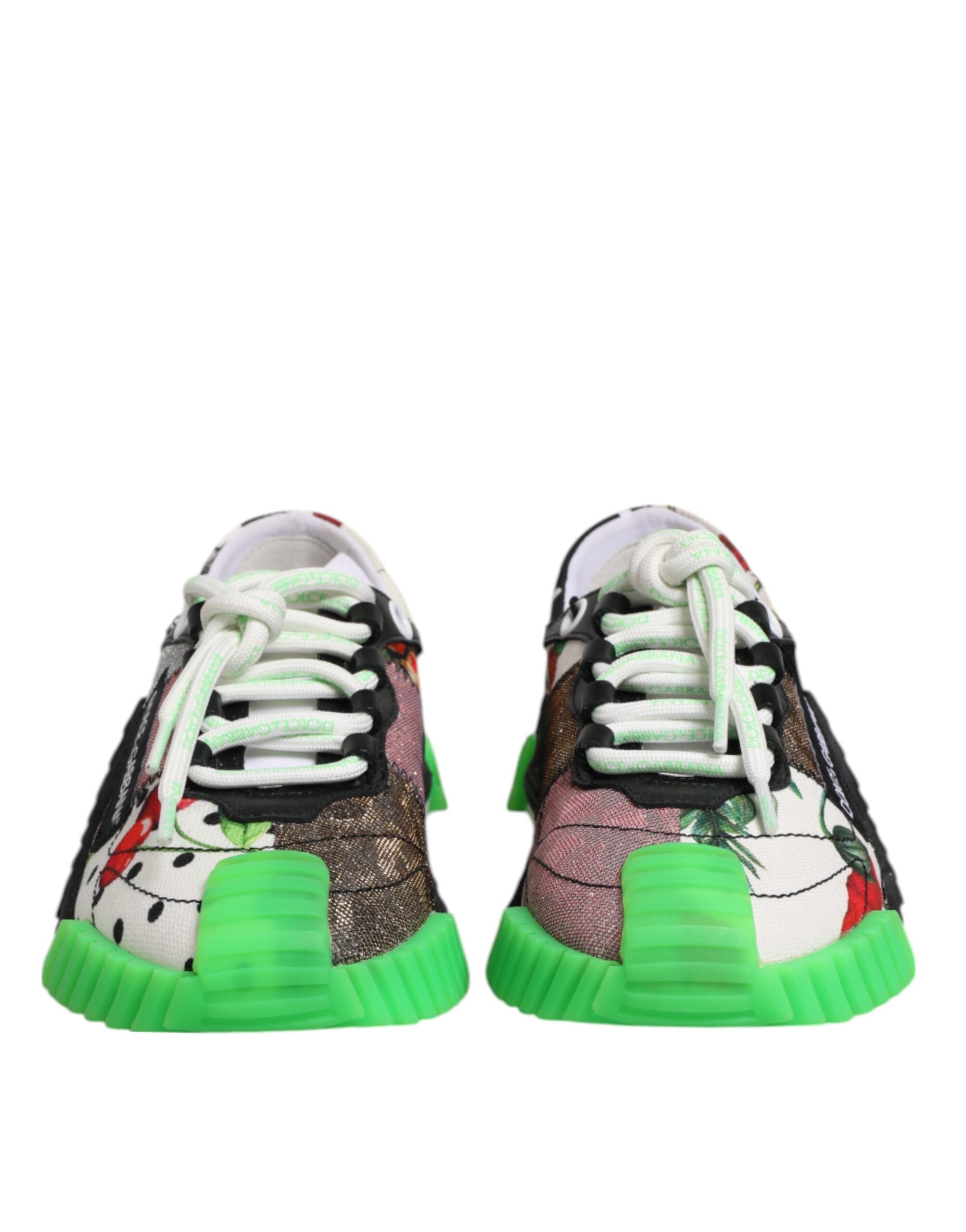 Dolce & Gabbana Multicolor DG Logo Leopard Cherry Sneaker Shoes
