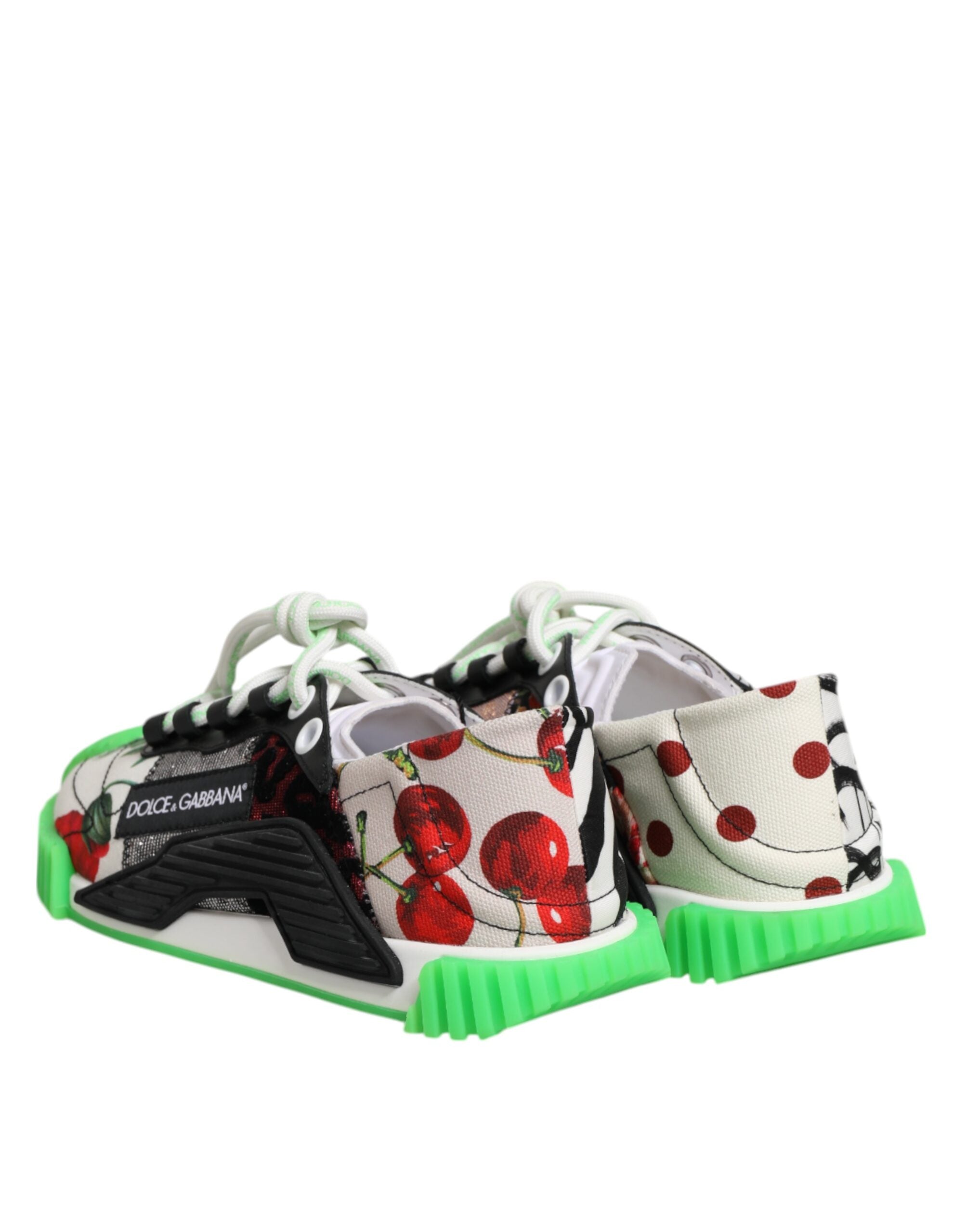 Dolce & Gabbana Multicolor DG Logo Leopard Cherry Sneaker Shoes