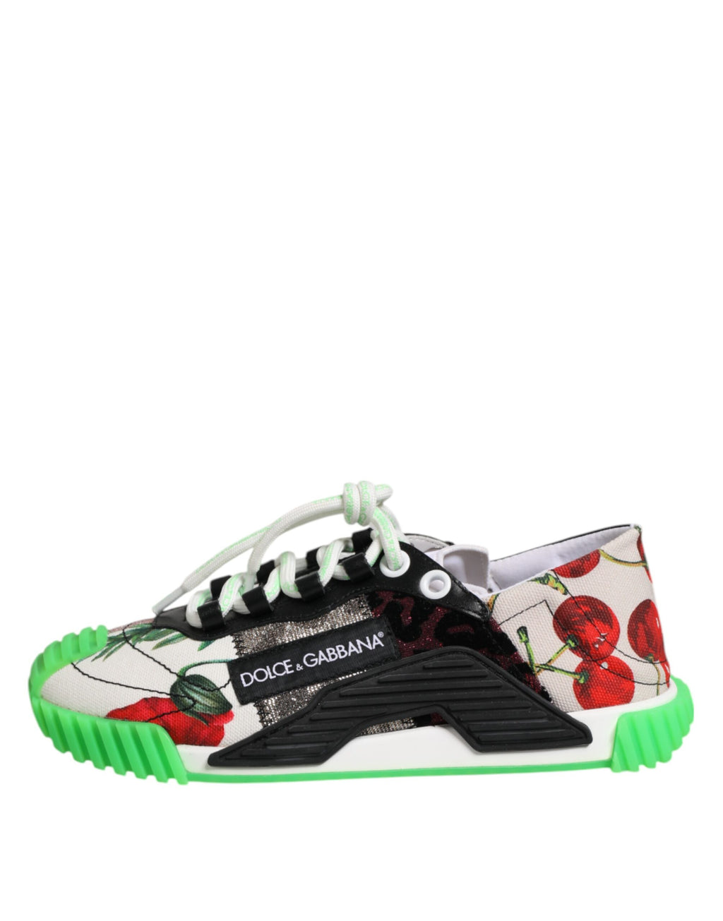 Dolce & Gabbana Multicolor DG Logo Leopard Cherry Sneaker Shoes