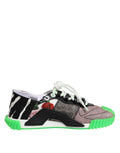 Dolce & Gabbana Multicolor DG Logo Leopard Cherry Sneaker Shoes