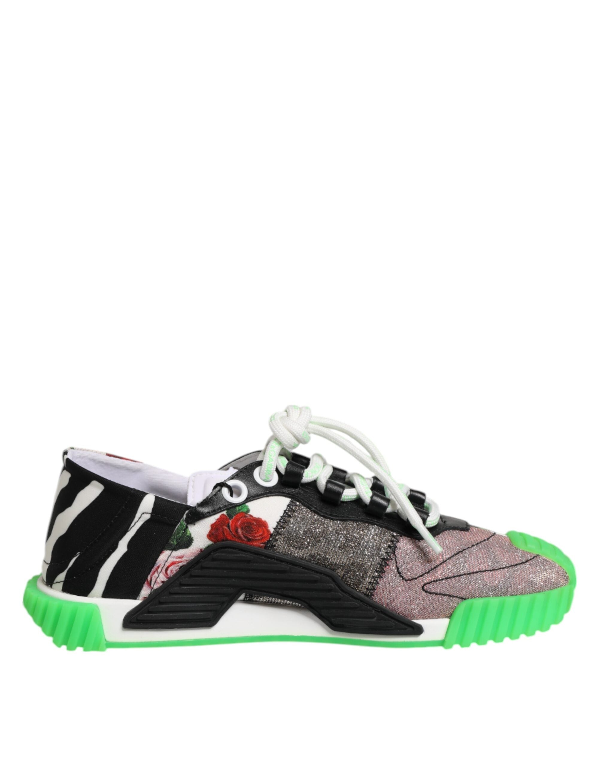 Dolce & Gabbana Multicolor DG Logo Leopard Cherry Sneaker Shoes