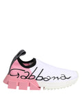 Dolce & Gabbana White Pink Low Top Sorrento Sneakers Shoes