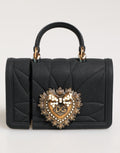 Dolce & Gabbana Black Silicone Devotion Heart Cover Hand Bag Airpod Case