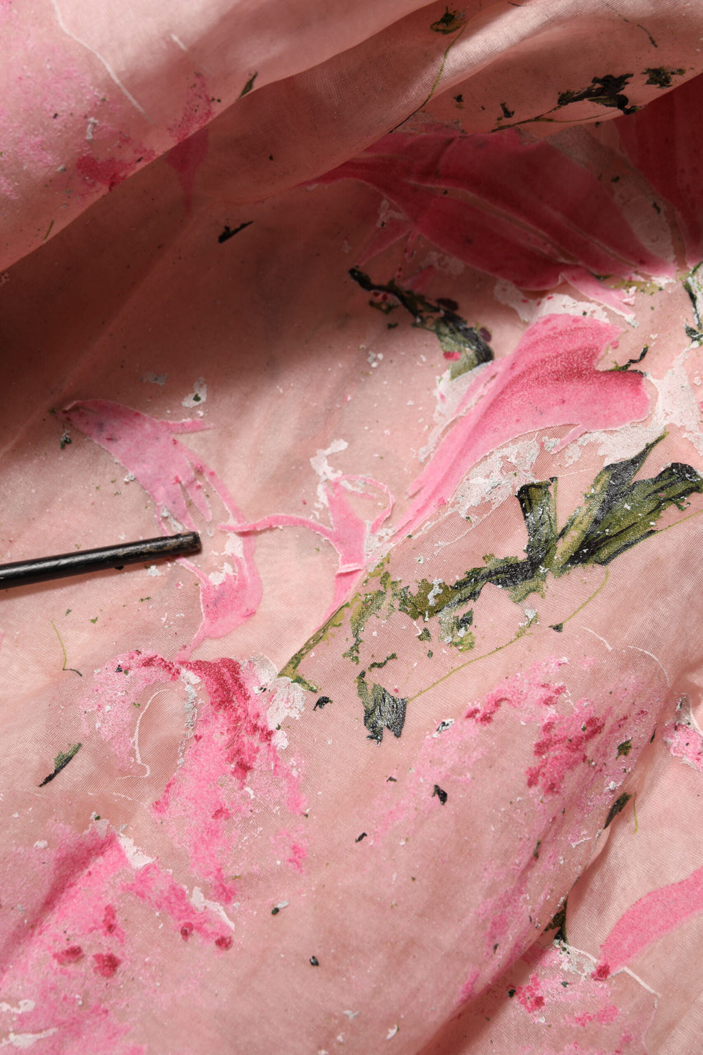 Dolce & Gabbana Pink Cotton Floral Pleated Sleeveless Dress