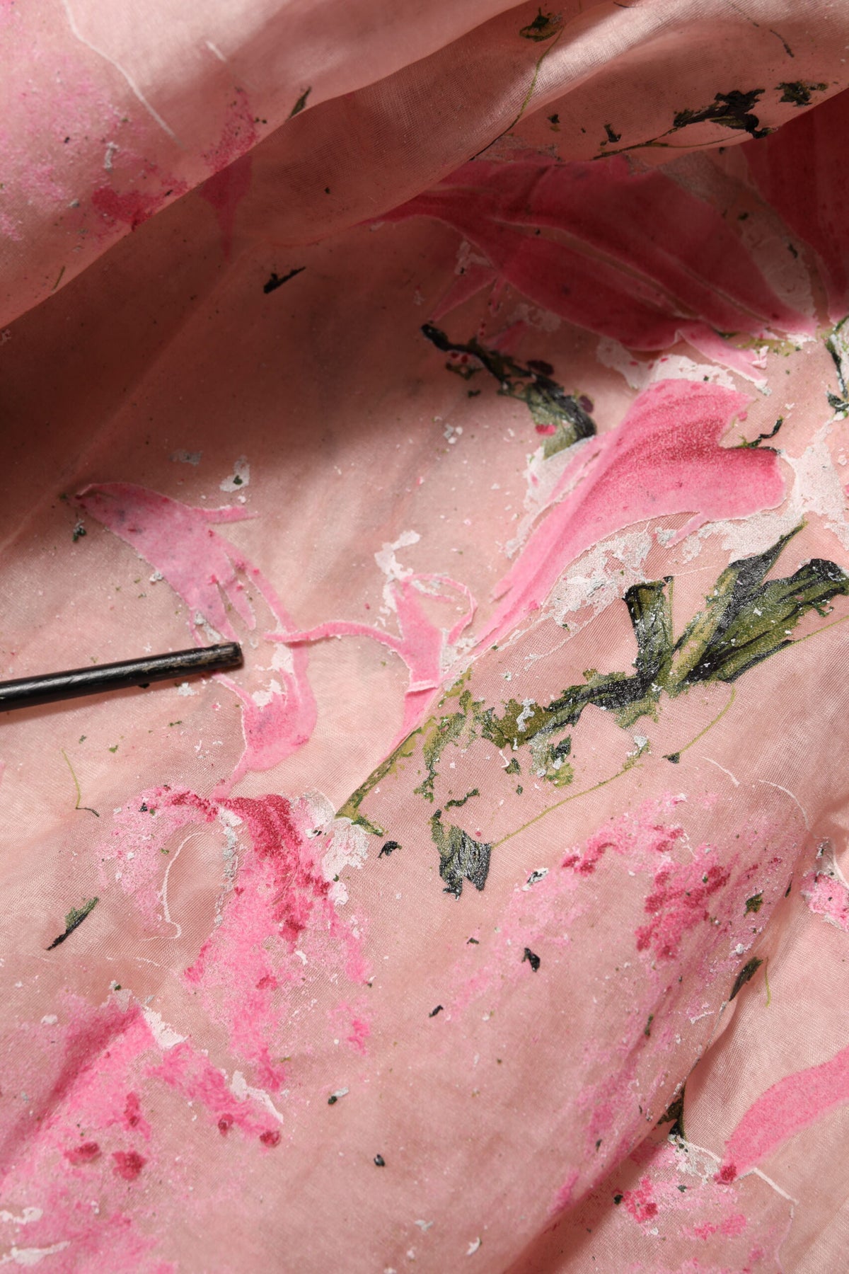 Dolce & Gabbana Pink Cotton Floral Pleated Sleeveless Dress
