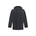 Barbour International Black Cotton Parka