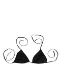 Dolce & Gabbana Black Embroidered Triangle Swimwear Underwear