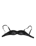Dolce & Gabbana Black Silk Satin Wireless Lingerie Bra Underwear