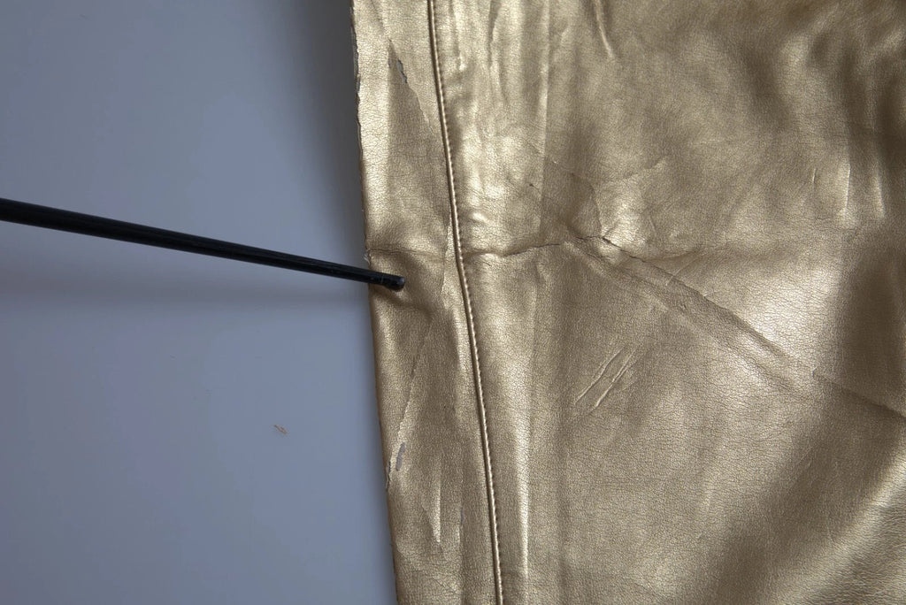 Dolce & Gabbana Gold High Waist Skinny Women Metallic Pants