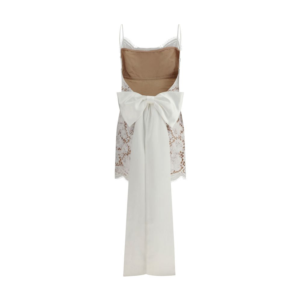 Self-Portrait White Nylon Casual Dress